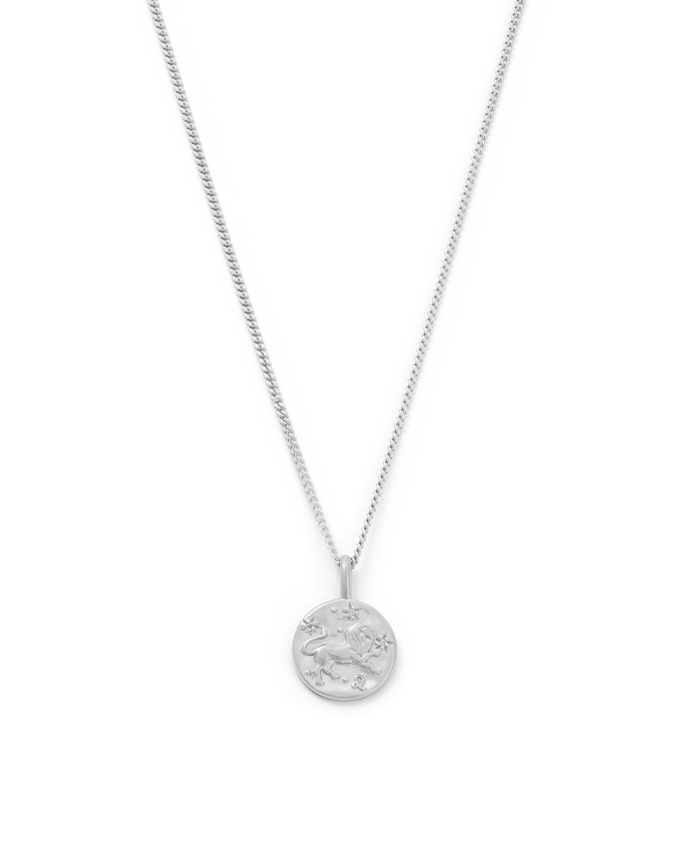 LEO PETITE ZODIAC NECKLACE (STERLING SILVER)