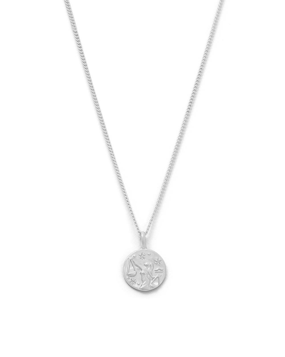 LIBRA PETITE ZODIAC NECKLACE (STERLING SILVER)