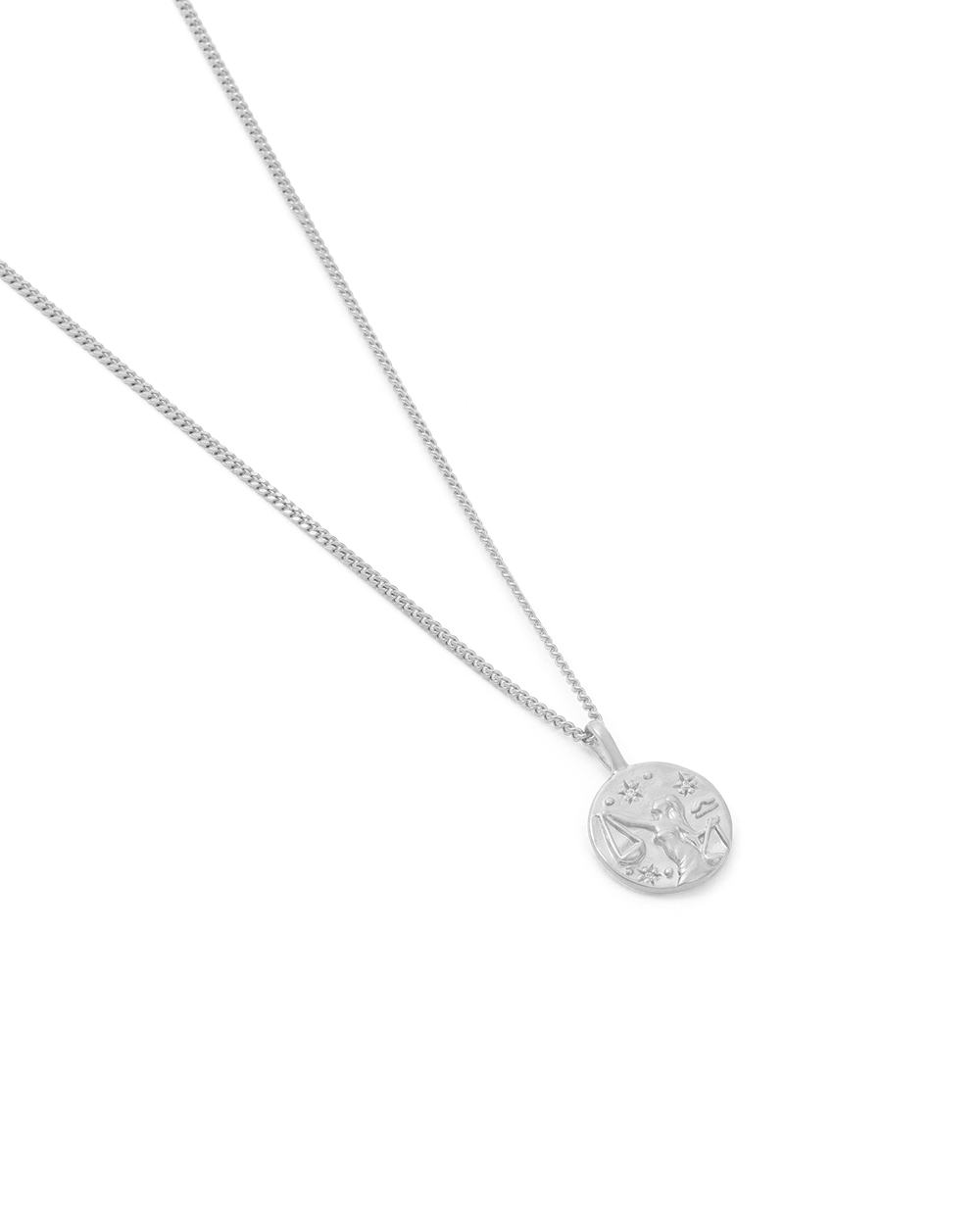 LIBRA PETITE ZODIAC NECKLACE (STERLING SILVER)