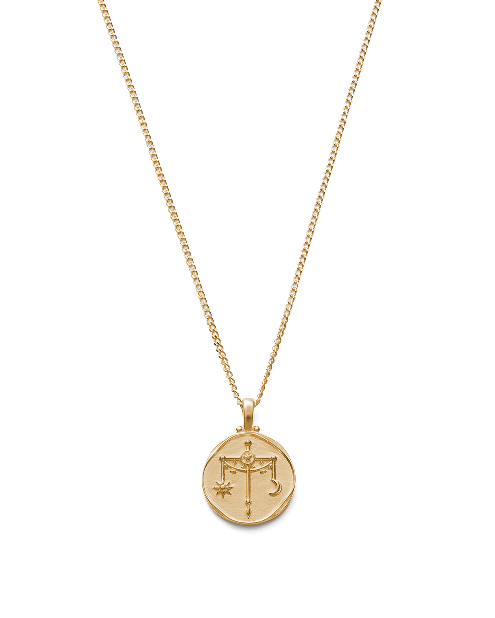 LIBRA ZODIAC NECKLACE (18K GOLD VERMEIL) IMAGE 1