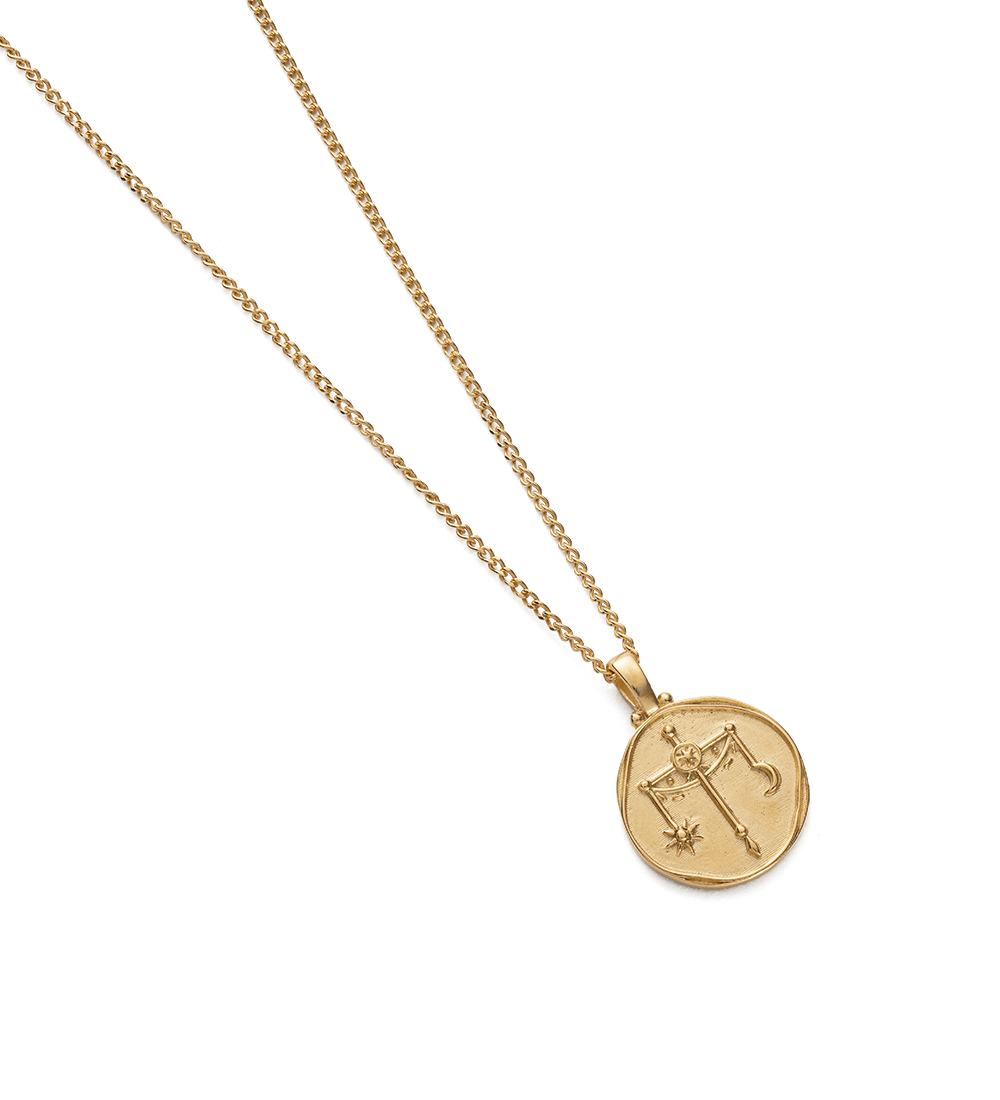 LIBRA ZODIAC NECKLACE (18K GOLD VERMEIL) IMAGE 4