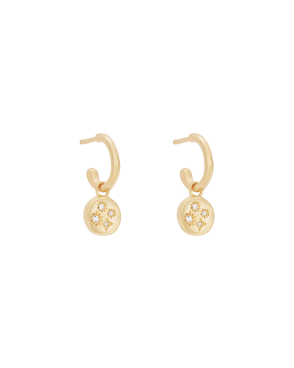 LILAC SKIES HOOPS (18K GOLD PLATED) IMAGE 1