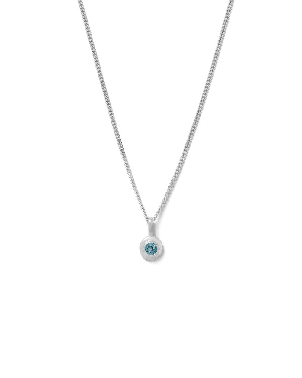 Sterling silver hot sale birthstone necklace