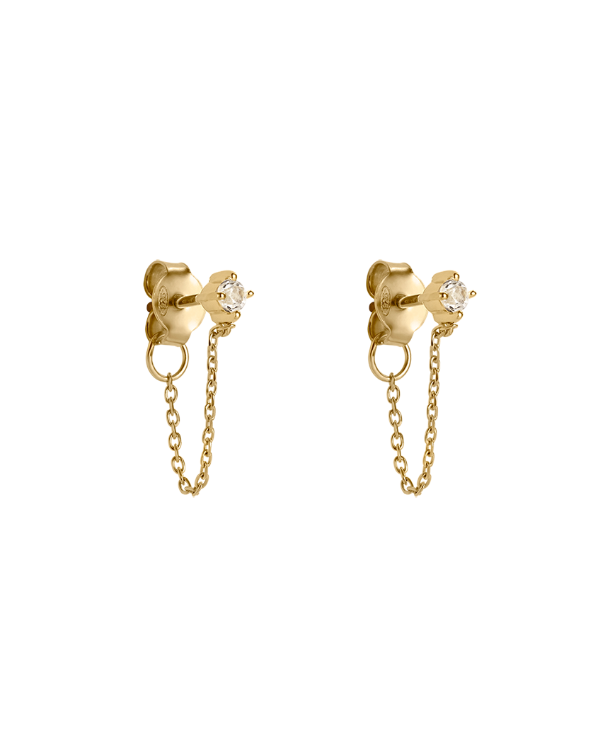 LUMEN CHAIN STUDS (18K GOLD PLATED)
