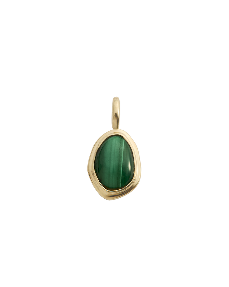 LUMINOUS MALACHITE CHARM (9K GOLD)