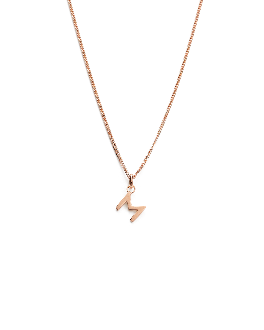 OUTLINE INITIAL NECKLACE A-Z (18K ROSE GOLD VERMEIL)