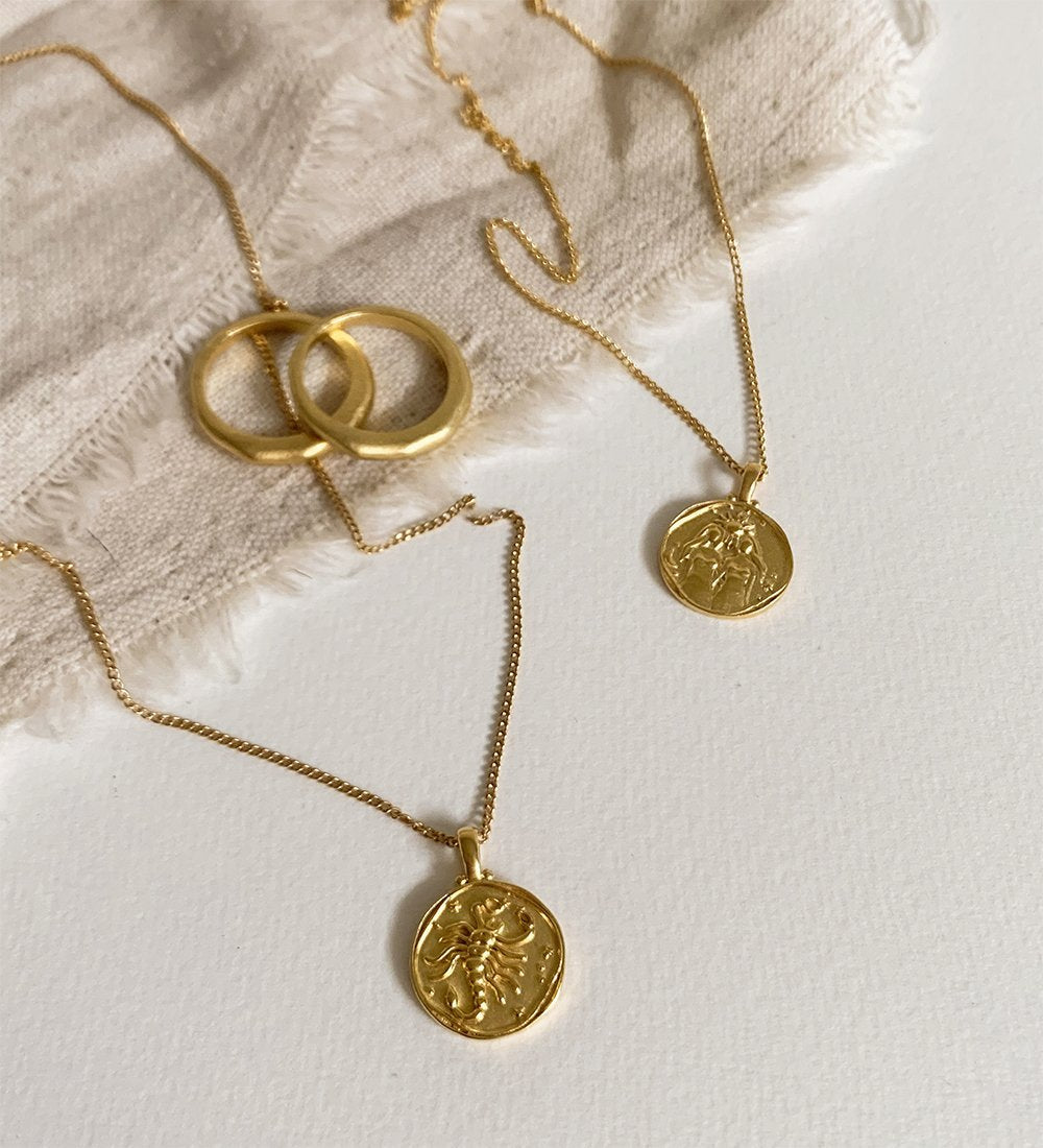 SCORPIO ZODIAC NECKLACE (18K GOLD VERMEIL) IMAGE 6