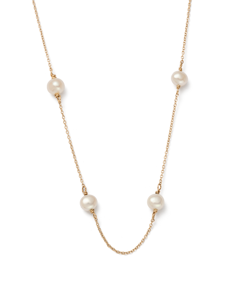 MOON TIDE PEARL NECKLACE (9K GOLD) - IMAGE 1