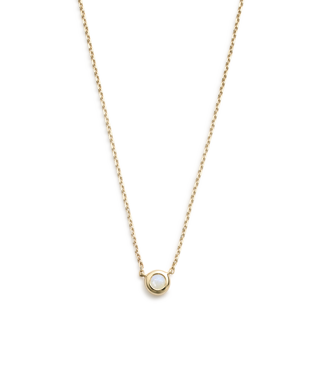 PETITE BIRTHSTONE NECKLACE (9K GOLD) IMAGE 17
