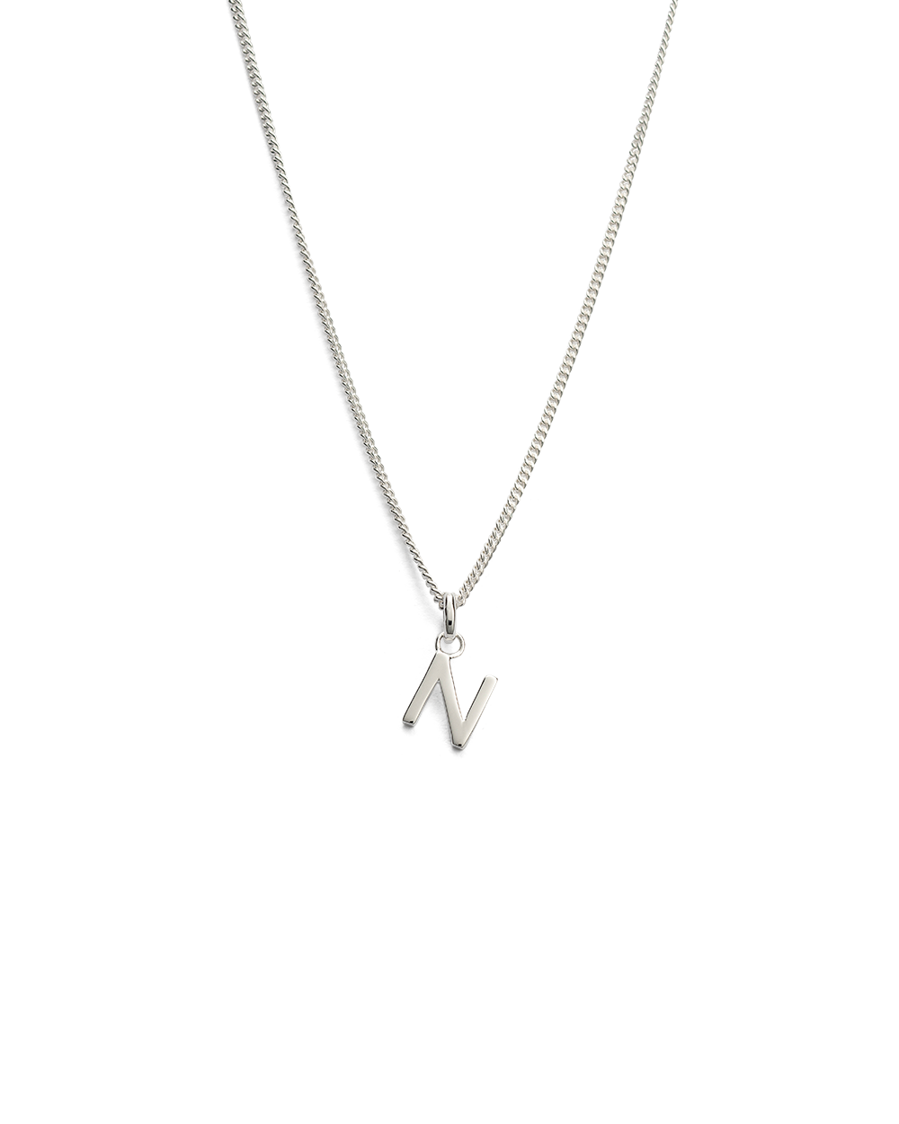 OUTLINE INITIAL NECKLACE A-Z (STERLING SILVER) IMAGE 19