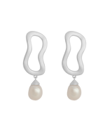 ONDA PEARL EARRINGS (STERLING SILVER) IMAGE 1