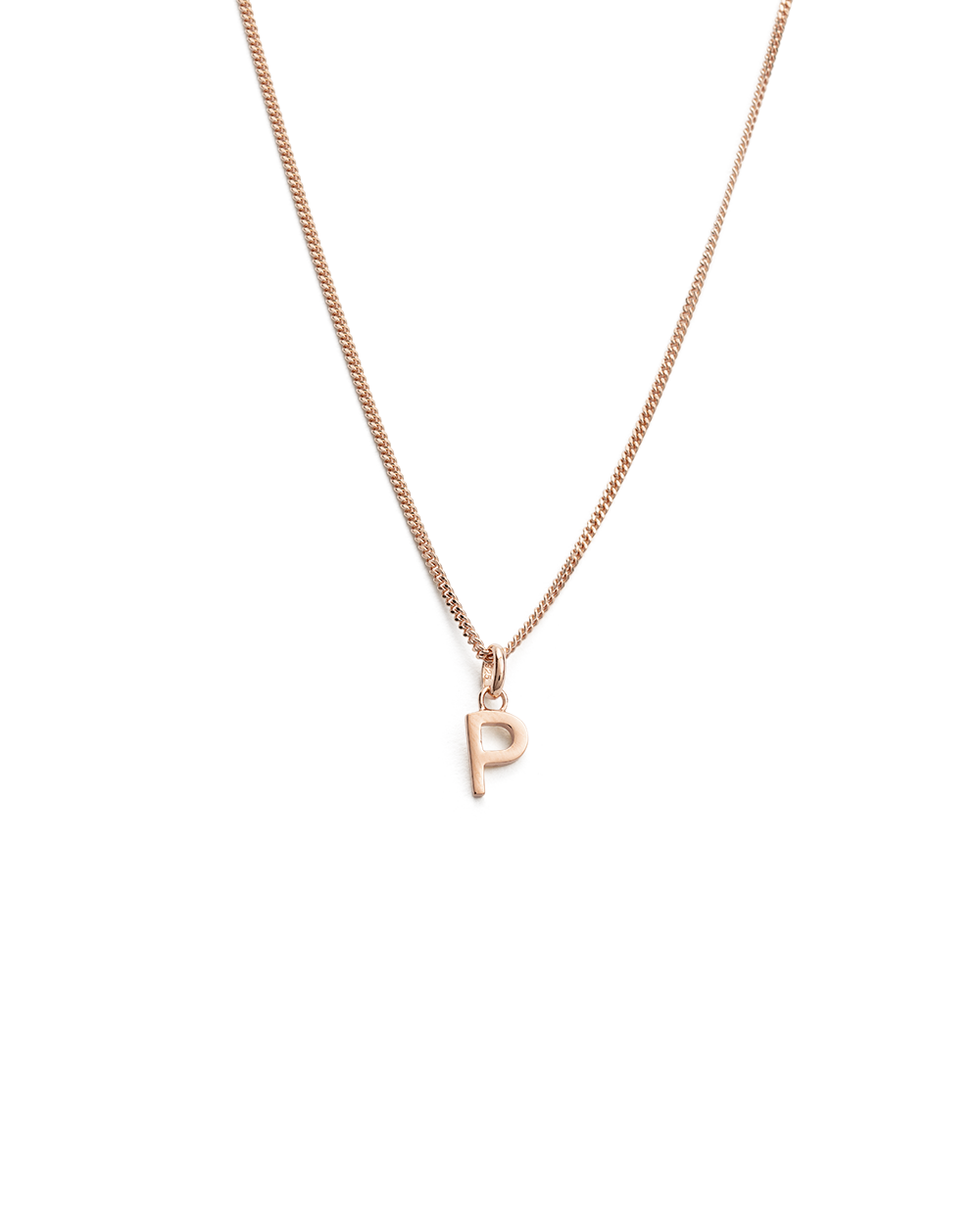 OUTLINE INITIAL NECKLACE A-Z (18K ROSE GOLD VERMEIL)