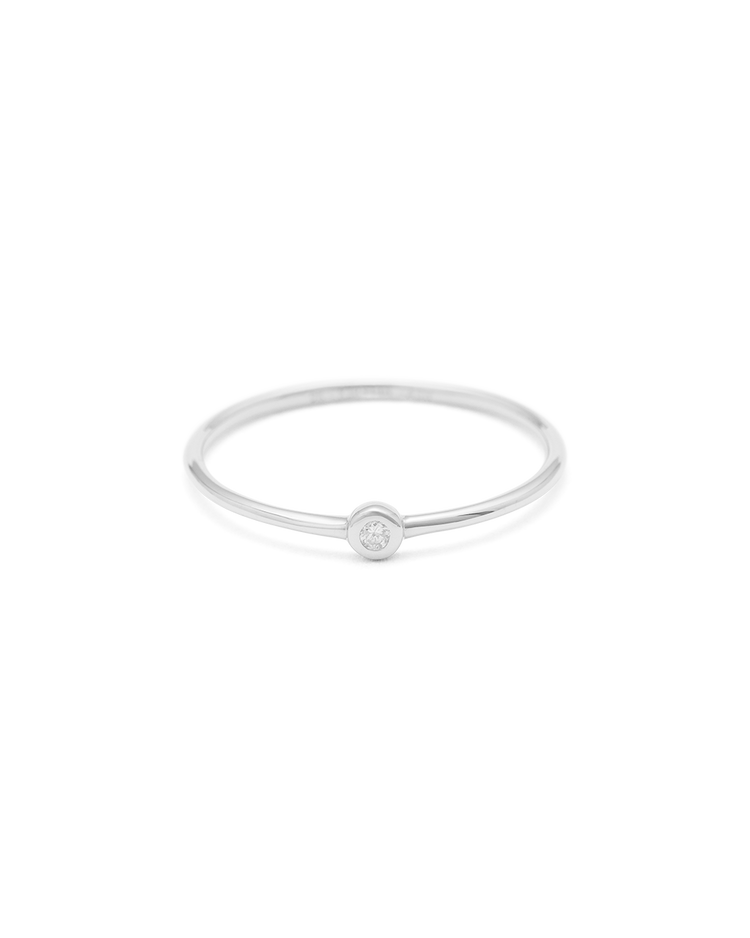 PETITE DIAMOND RING (STERLING SILVER) IMAGE 1
