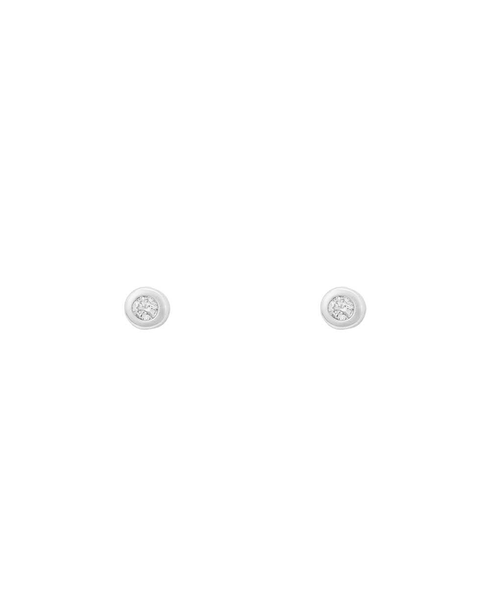 PETITE DIAMOND STUDS (STERLING SILVER) IMAGE 1