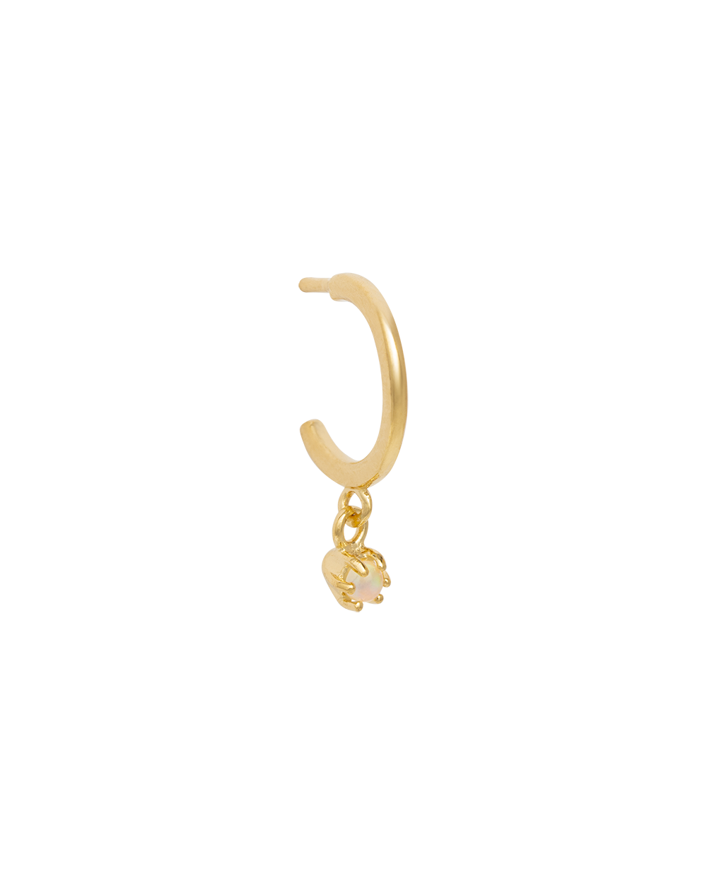 PETITE OPAL HOOPS (GOLD) IMAGE 10
