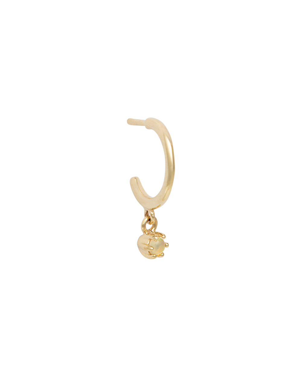 PETITE OPAL HOOPS (GOLD) IMAGE 9