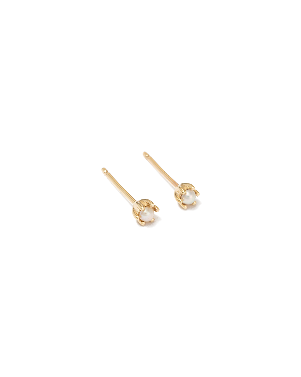 PETITE PEARL STUDS (9K GOLD) IMAGE 4