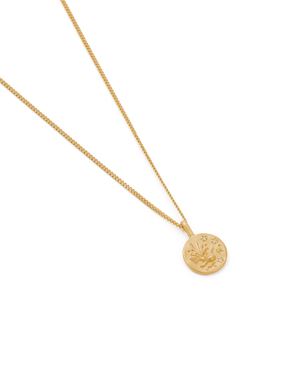 PISCES PETITE ZODIAC NECKLACE (18K GOLD VERMEIL) IMAGE 4