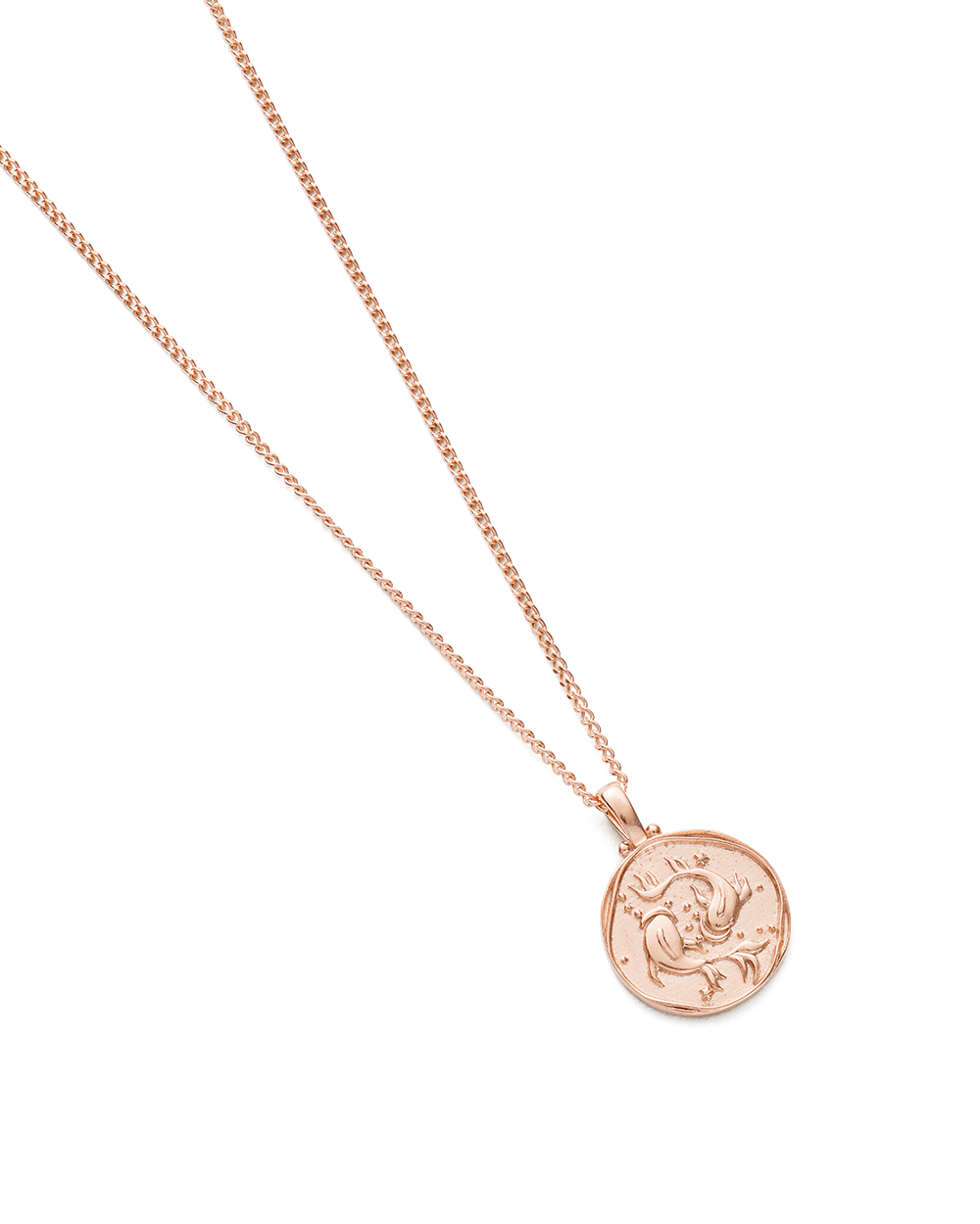 PISCES ZODIAC NECKLACE (18K ROSE GOLD VERMEIL) - IMAGE 3