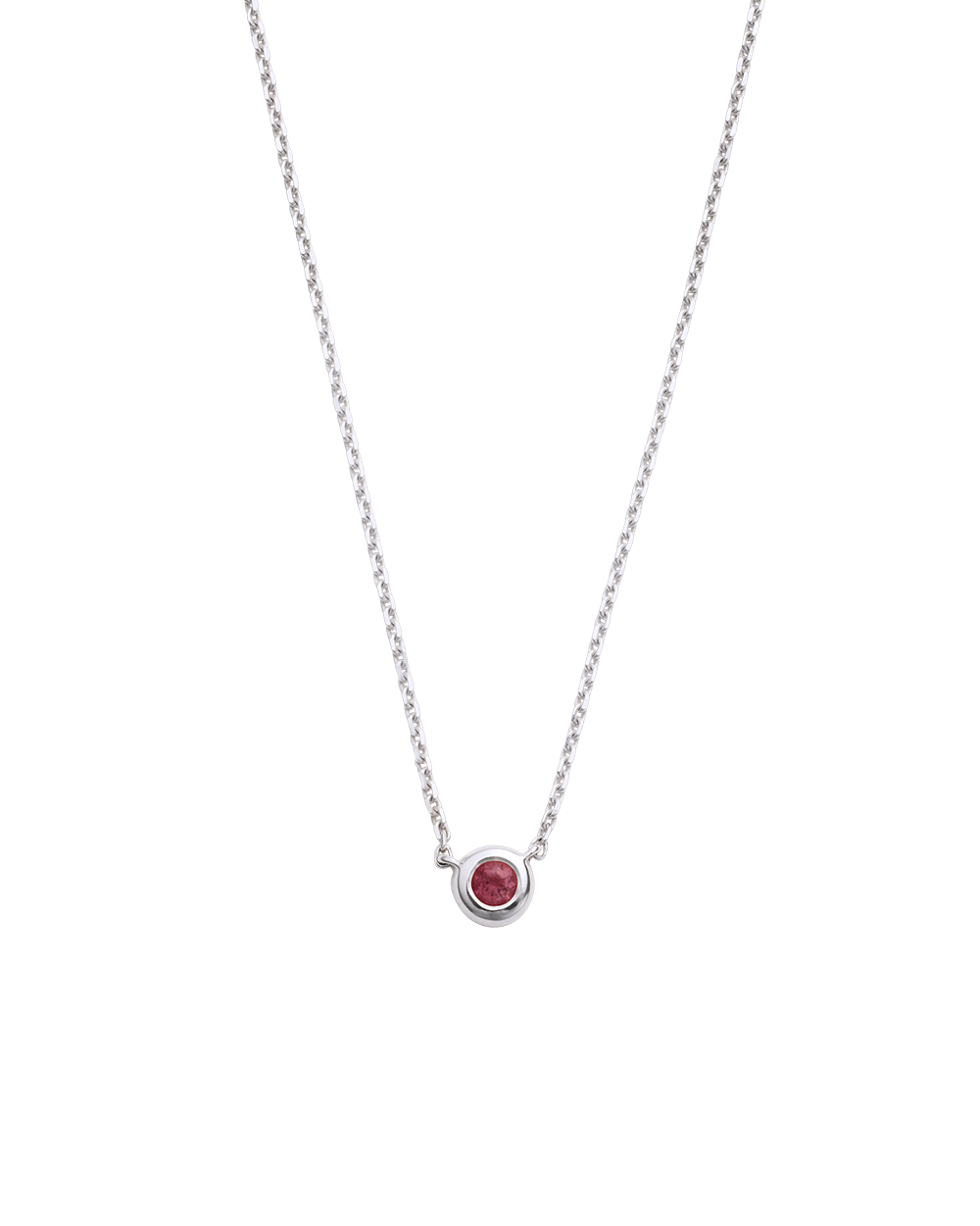 PETITE BIRTHSTONE NECKLACE (STERLING SILVER) IMAGE 17