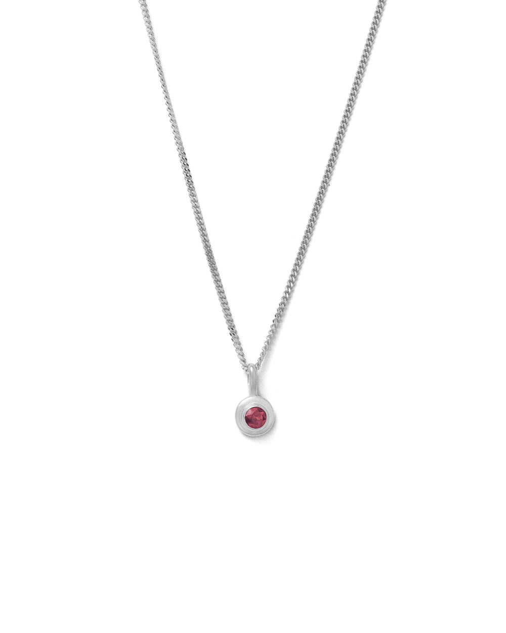 Sterling silver necklace birthstone online