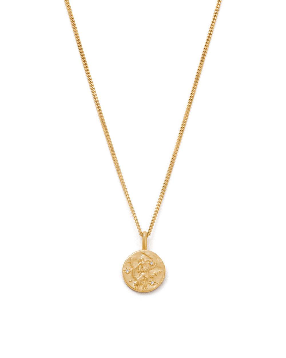 SAGITTARIUS PETITE ZODIAC NECKLACE (18K GOLD VERMEIL) IMAGE 1