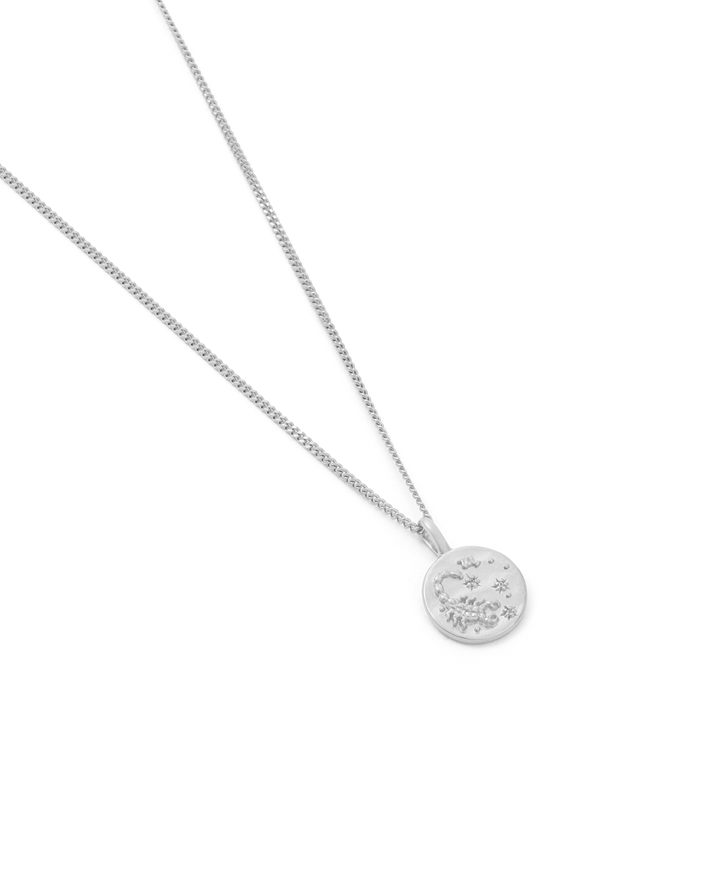 SCORPIO PETITE ZODIAC NECKLACE (STERLING SILVER)