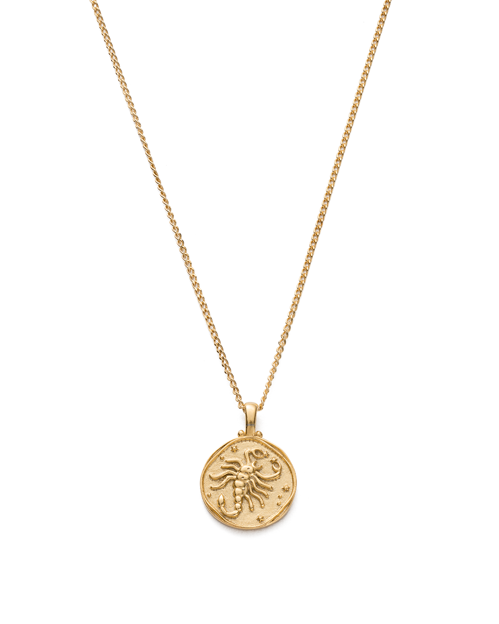 Kendra shops Scott Gold Tone scorpio coin necklace