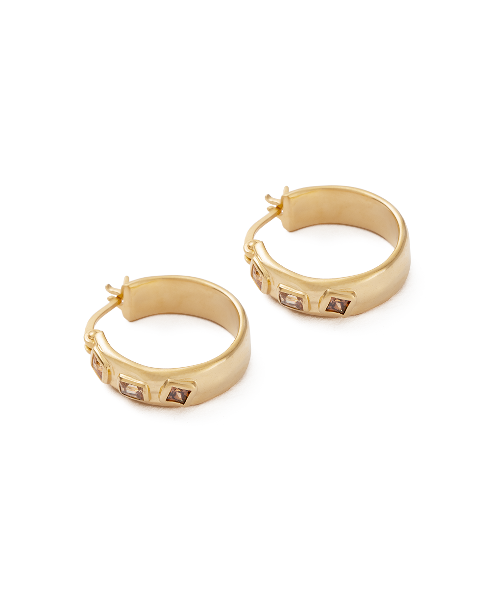 SUN DANCE HOOPS (18K GOLD PLATED) IMAGE 4