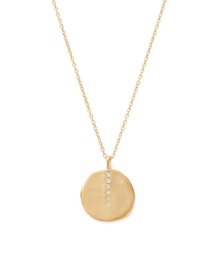 SUN LINES COIN NECKLACE (18K GOLD VERMEIL) IMAGE 1