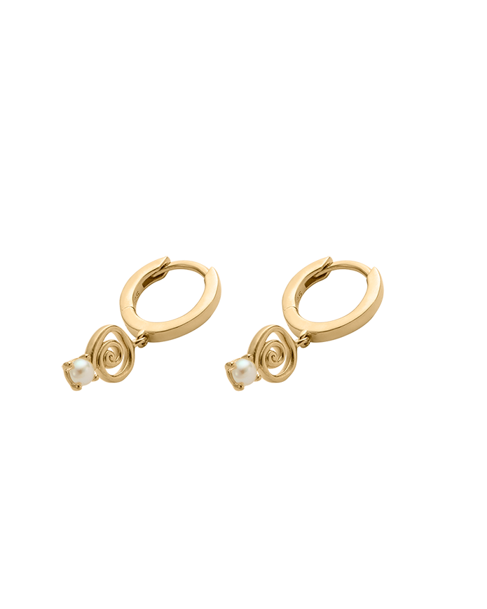 SWEET ESCAPE HOOPS (18K GOLD PLATED) IMAGE 4