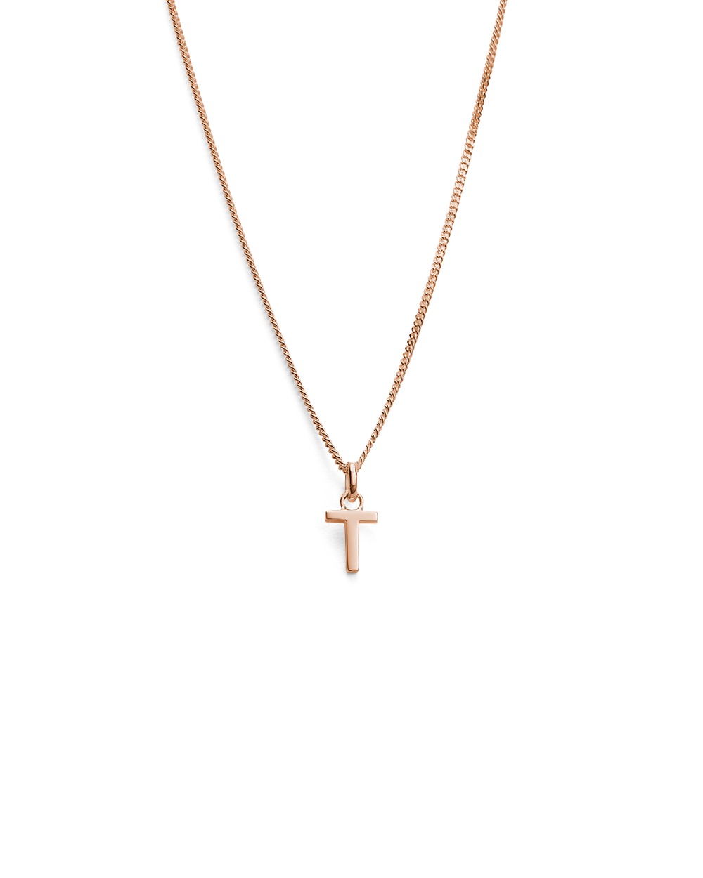 OUTLINE INITIAL NECKLACE A-Z (18K ROSE GOLD VERMEIL)