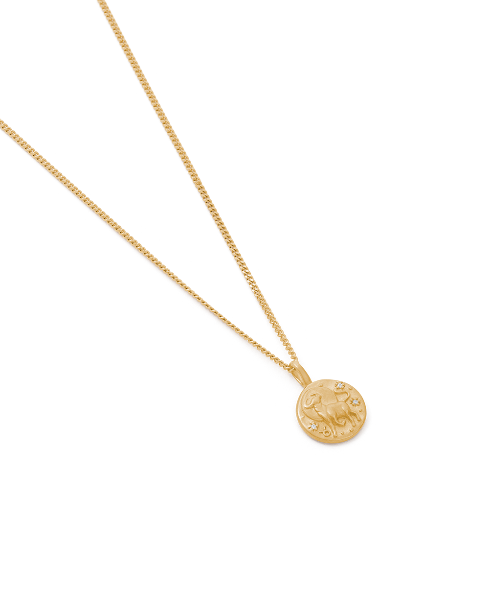 TAURUS PETITE ZODIAC NECKLACE (18K GOLD VERMEIL) IMAGE 4
