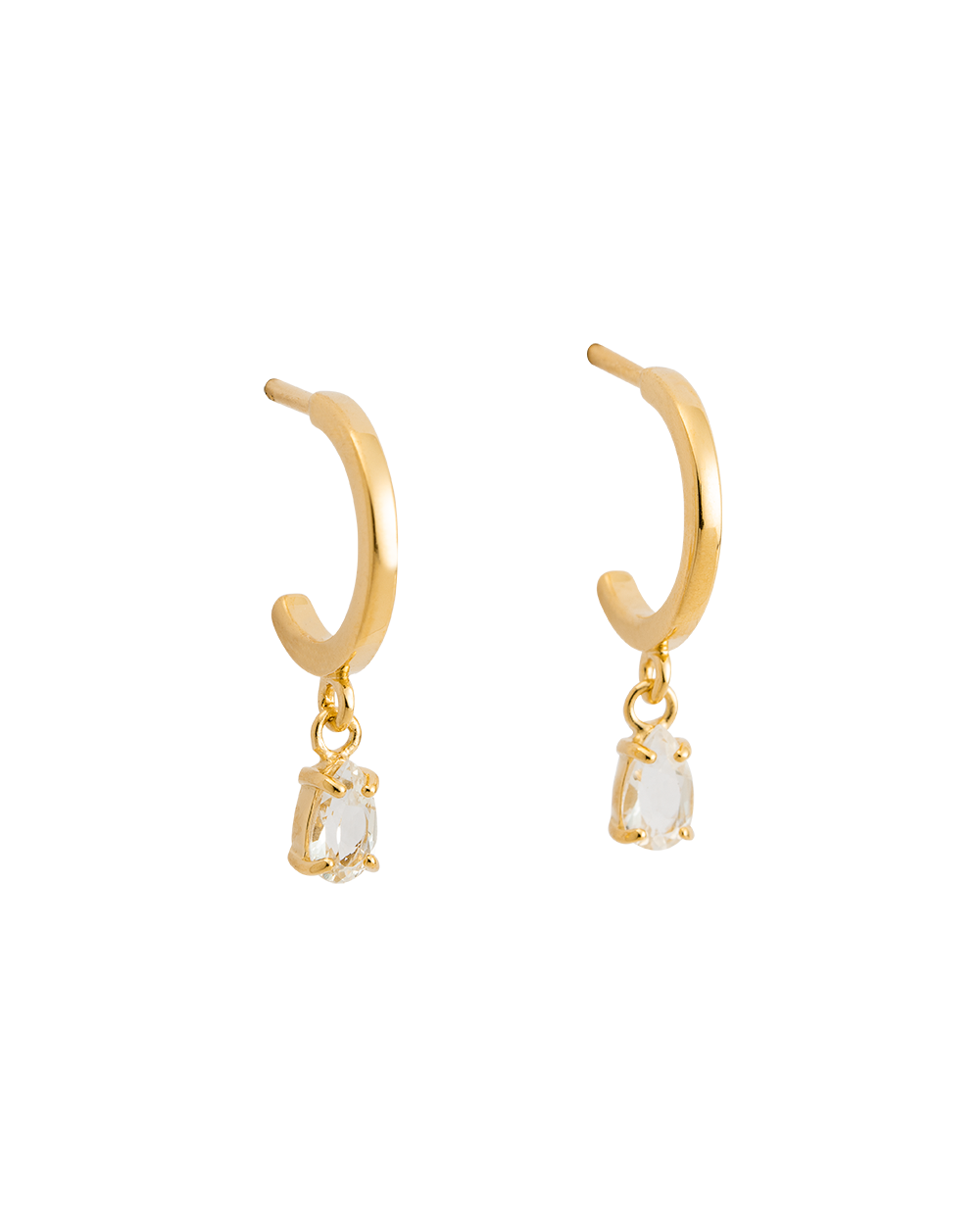 TEARDROP HOOPS (18K GOLD PLATED) IMAGE 1
