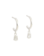 TEARDROP HOOPS (STERLING SILVER) IMAGE 1