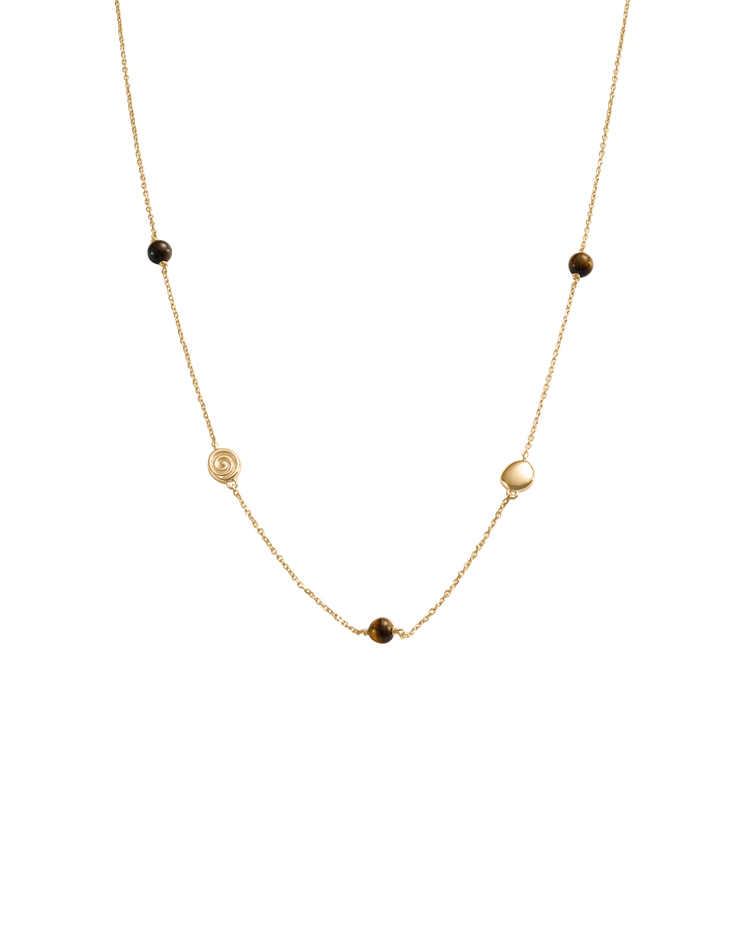 TEMPO TIGERS EYE NECKLACE (18K GOLD VERMEIL) IMAGE 1