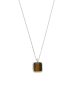 TIGERS EYE PENDANT NECKLACE (STERLING SILVER) IMAGE 1