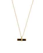 TIGERS EYE T-BAR NECKLACE (18K GOLD VERMEIL) IMAGE 1
