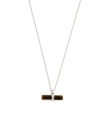 TIGERS EYE T-BAR NECKLACE (STERLING SILVER) IMAGE 1