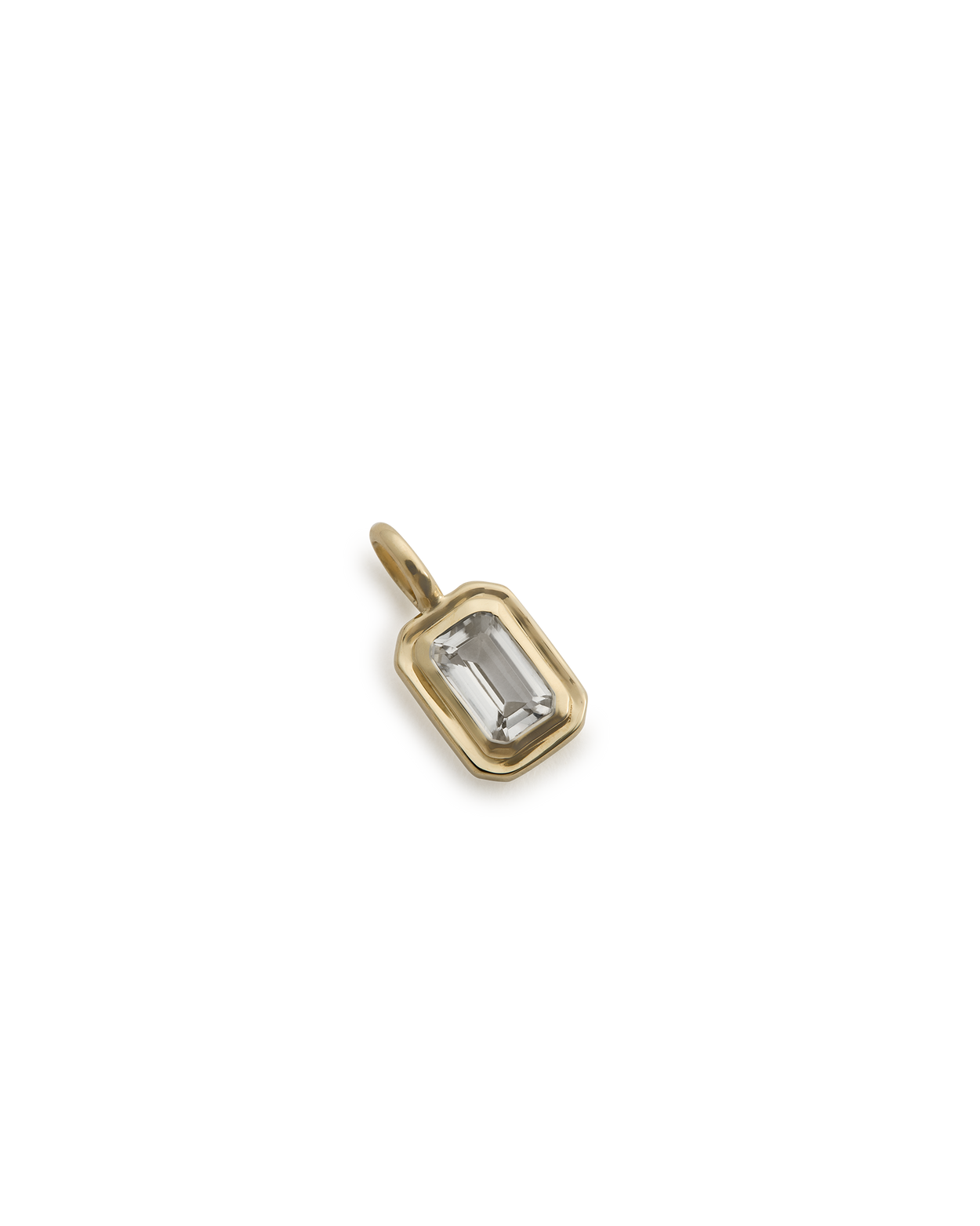 UNBOUND WHITE TOPAZ CHARM (9K GOLD) IMAGE 4