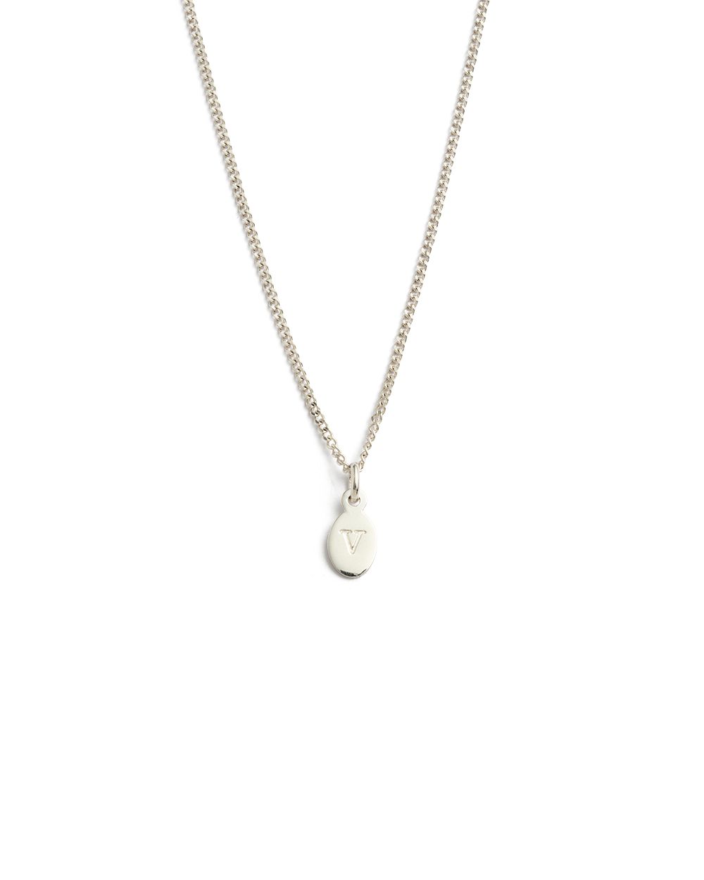 Sterling silver monogram necklace 2025 pendant