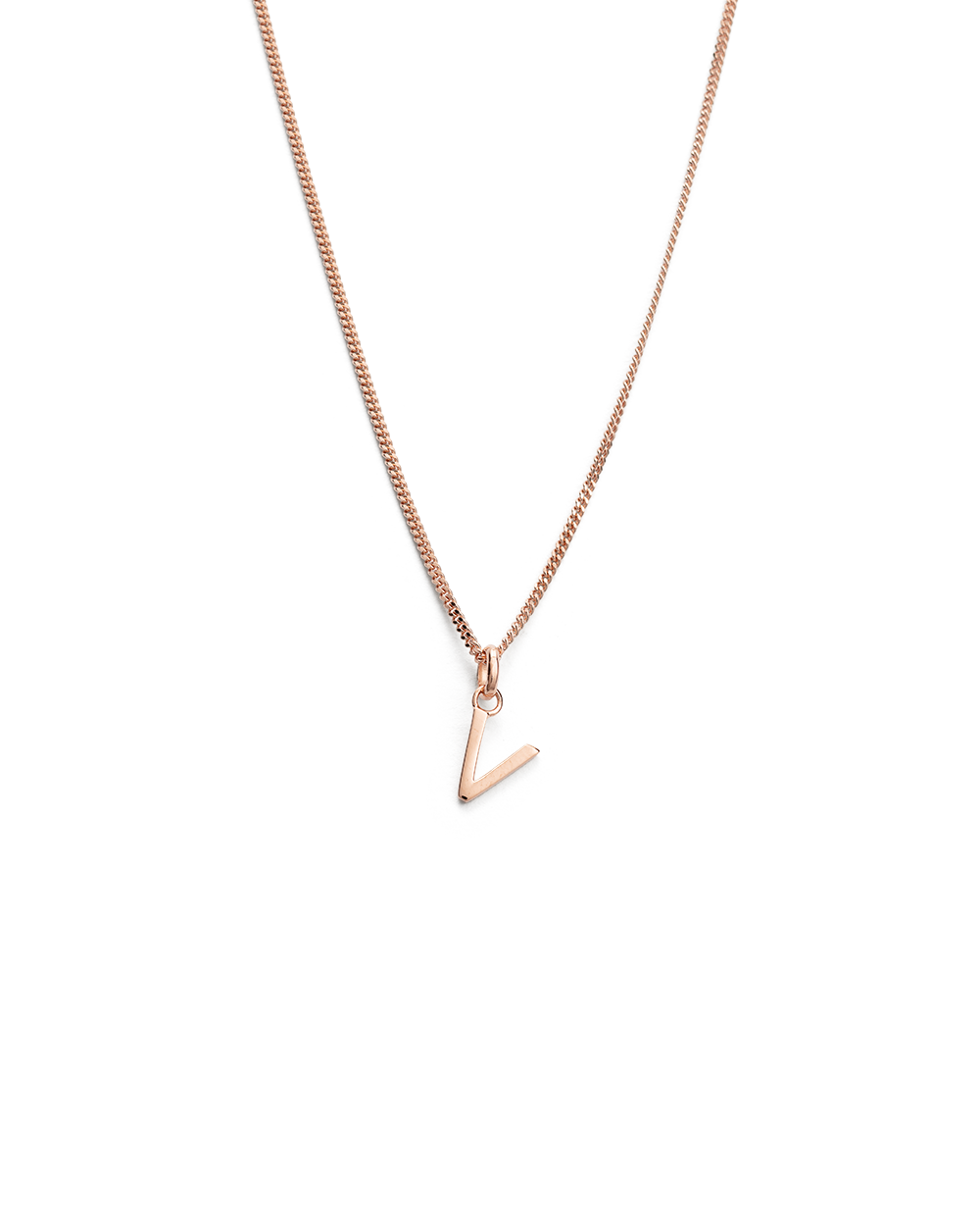 OUTLINE INITIAL NECKLACE A-Z (18K ROSE GOLD VERMEIL)