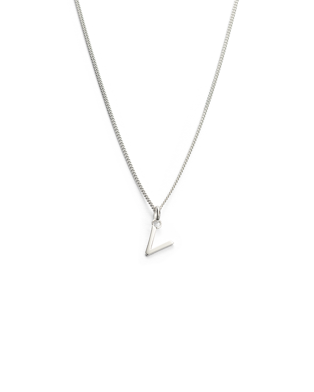 OUTLINE INITIAL NECKLACE A-Z (STERLING SILVER) IMAGE 27