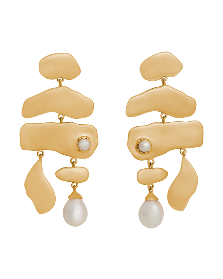 VACANZA EARRINGS (18K GOLD PLATED) IMAGE 1