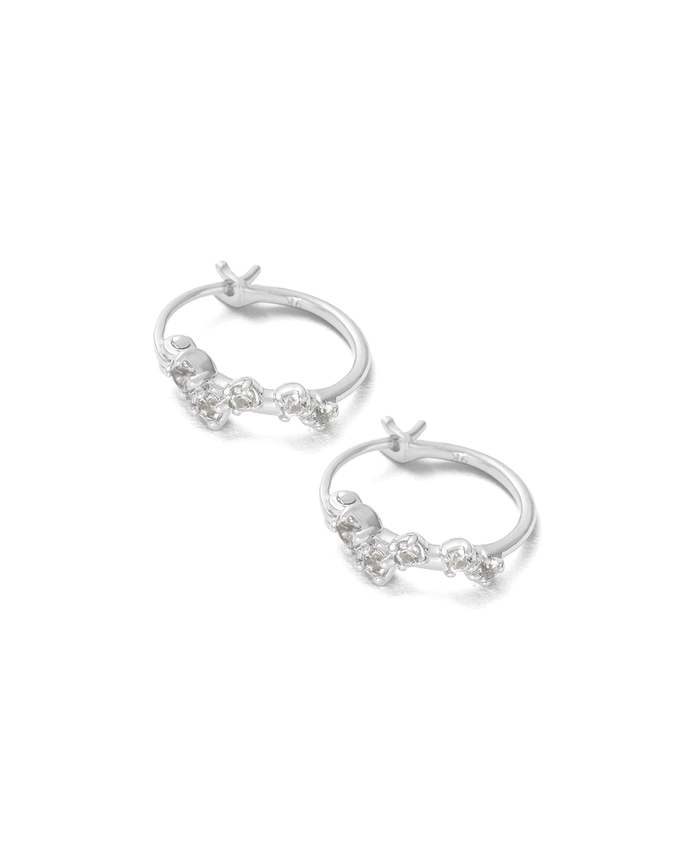 VALENCIA TOPAZ HOOPS (STERLING SILVER) IMAGE 4