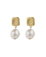 VELVET SWIRL EARRINGS (18K GOLD PLATED)