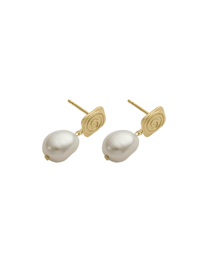 VELVET SWIRL EARRINGS (18K GOLD PLATED)