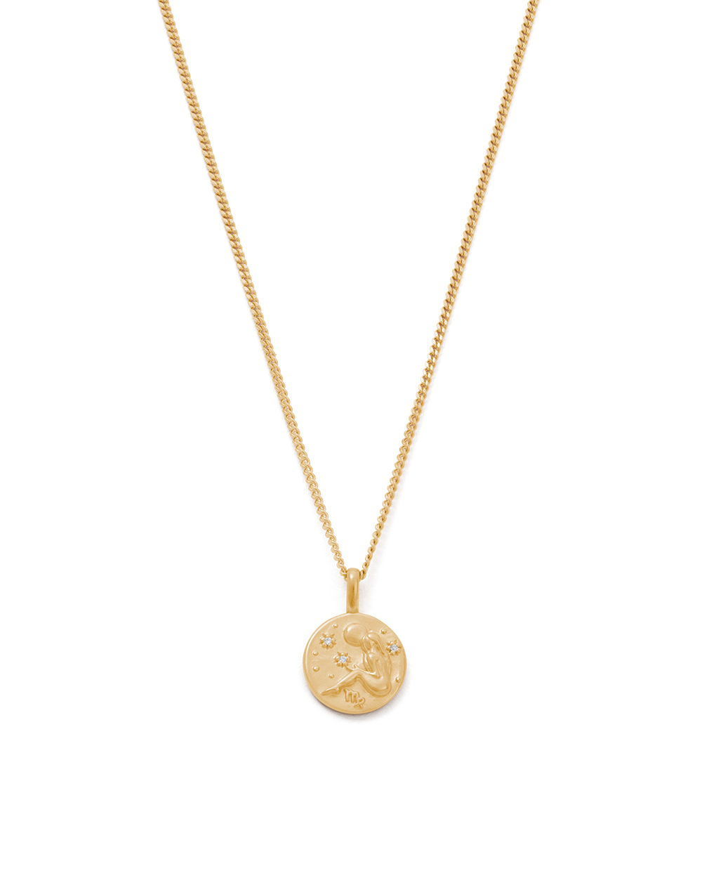 VIRGO PETITE ZODIAC NECKLACE (18K GOLD VERMEIL)