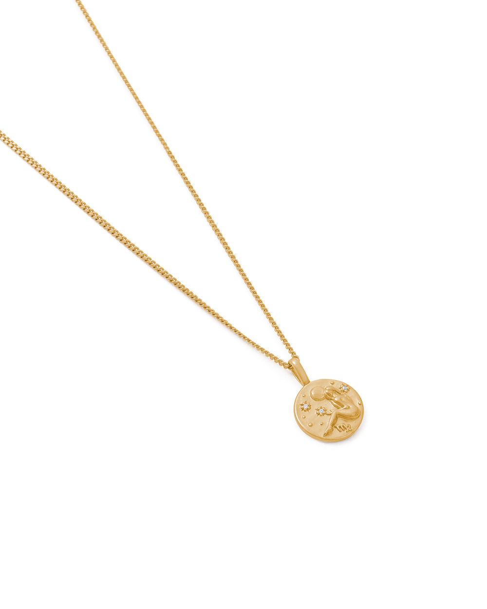VIRGO PETITE ZODIAC NECKLACE (18K GOLD VERMEIL) IMAGE 4