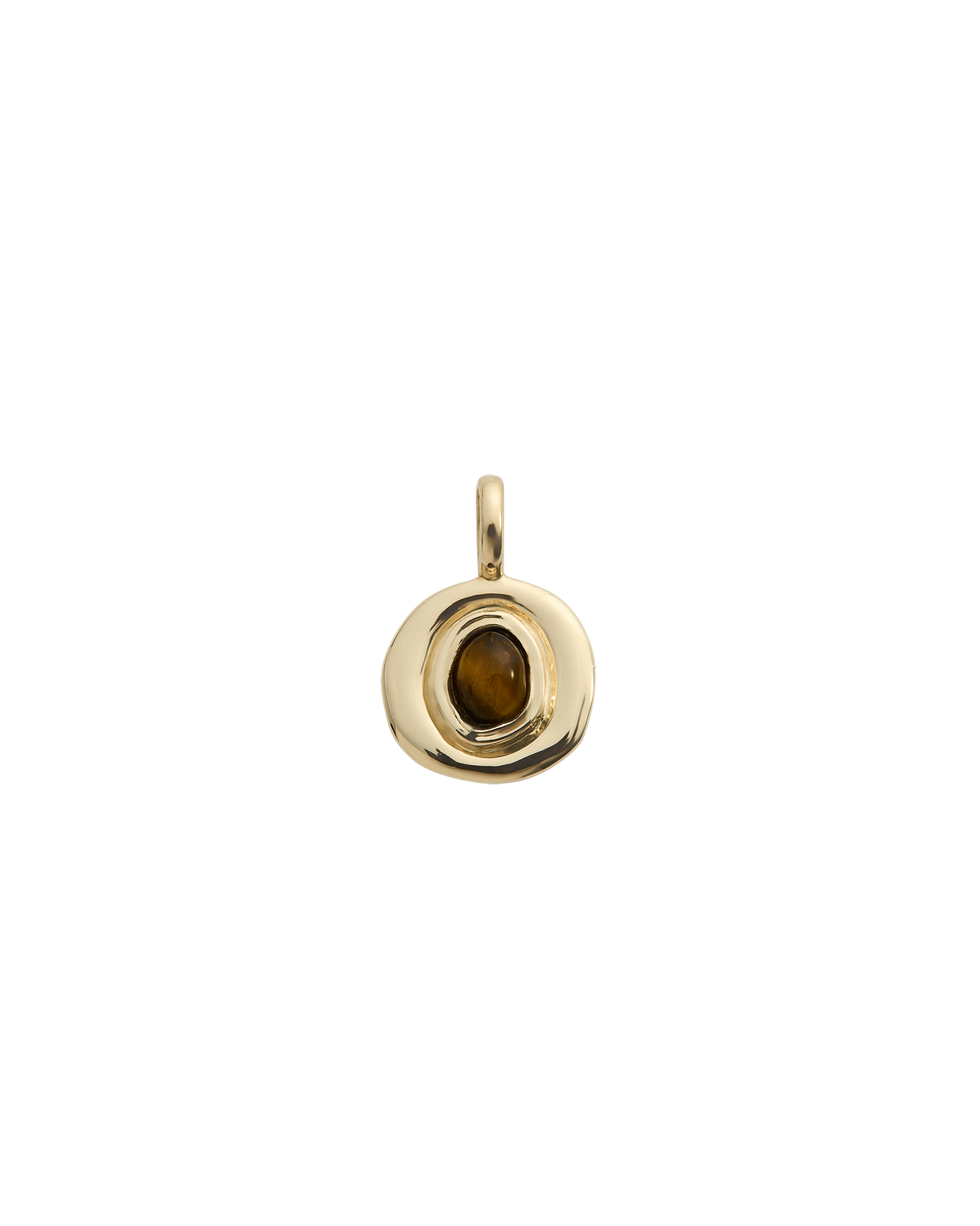 VOYAGER TIGERS EYE CHARM (9K GOLD)